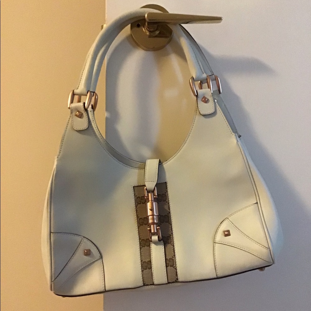 Authentic Gucci Jackie 1961 style Hobo cream bag